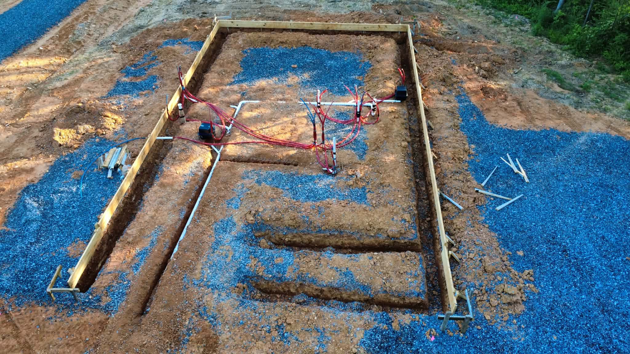 Underground utility rough-in for new construction
